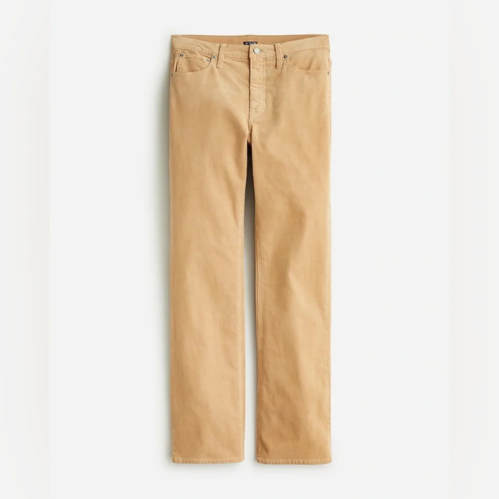 High-rise slim demi-boot pant in corduroy - J.Crew - Size 27 - Camel Color -